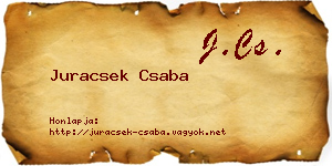 Juracsek Csaba névjegykártya